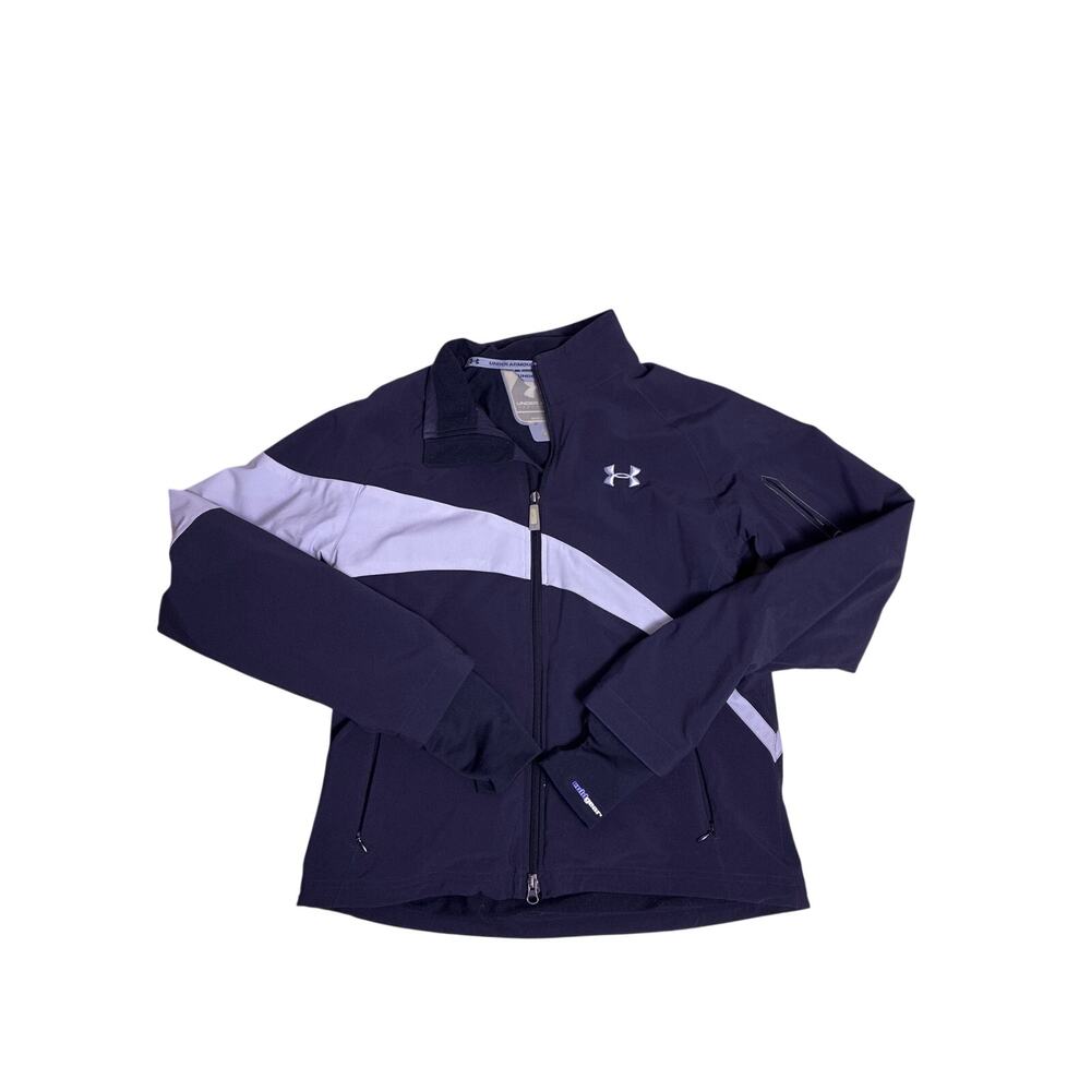 Under Armour ColdGear Jacket Womens M Thumbholes Running Zip Arm Pocket